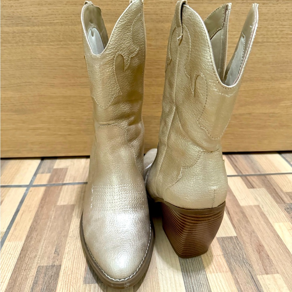 Metallic Gold Western Boots
